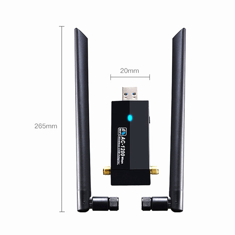 1200m Wireless Network Card 802.11AC USB3.0 Dual Frequency 2.4G/5.8G WiFi Receiver, 1200m USB3.0 1200m Wireless Network Card 802.11AC USB3.0 Dual Frequency 2.4G/5.8G WiFi Receiver, 1200m USB3.0